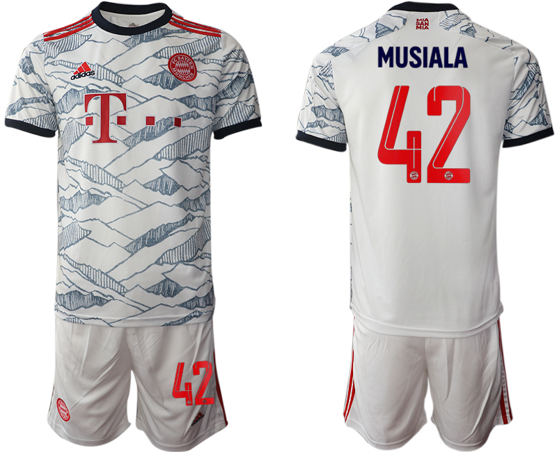 Men 2021-2022 Club Bayern Munich away white #42 Soccer Jersey